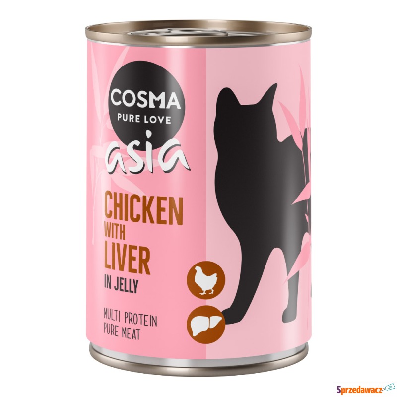 Pakiet Cosma Asia, 12 x 400 g - Kurczak z wąt... - Karmy dla kotów - Wodzisław Śląski