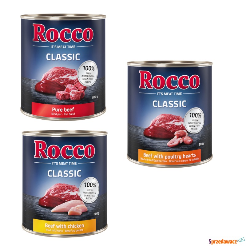 Mieszany pakiet próbny Rocco Classic, 6 x 800... - Karmy dla psów - Grudziądz