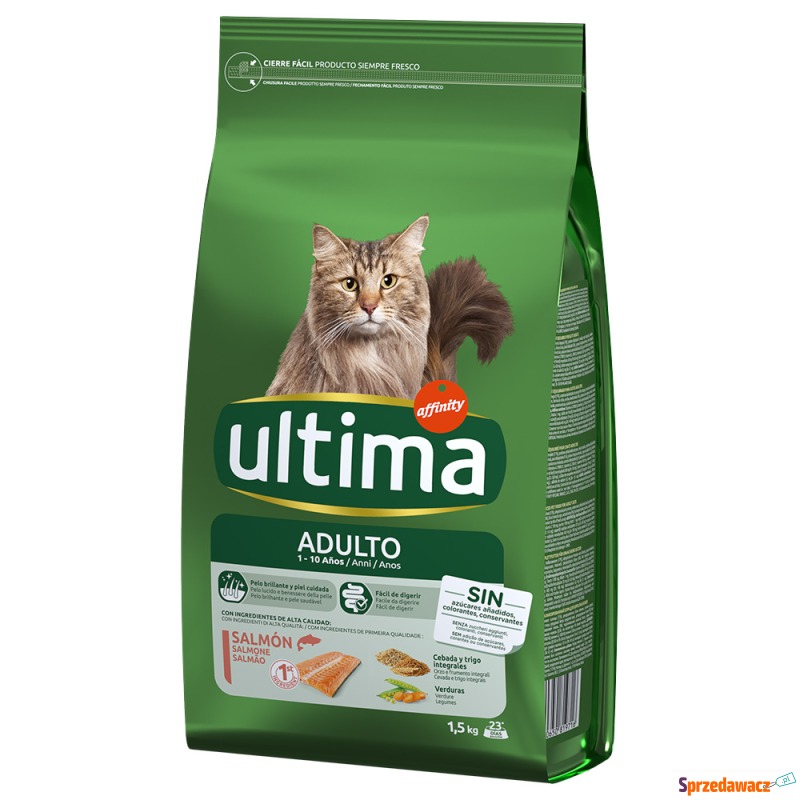 Ultima Cat Adult, łosoś - 4,5 kg (3 x 1,5 kg) - Karmy dla kotów - Malbork