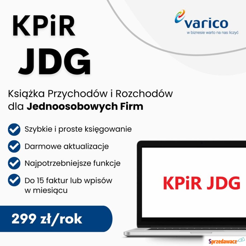 KPIR JDG Książka Przychodów i Rozchodów dla J... - Biuro - Bydgoszcz