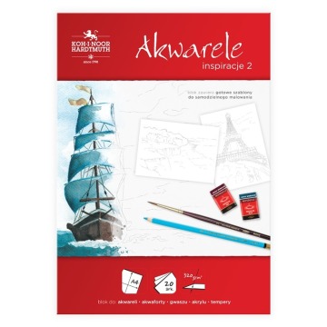 KIN BLOK INSPIRACJE2 - AKWARELE A4, 20 ARK. 320 G.