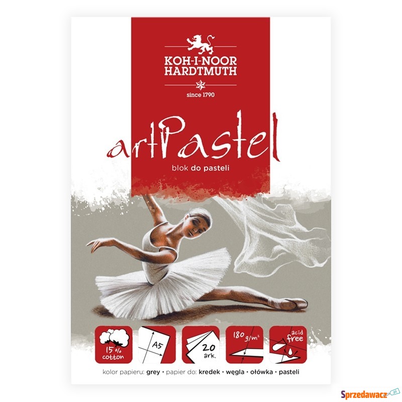 KIN BLOK DO PASTELI  ARTPASTEL  GREY  A5 20 ARK.... - Pozostałe  - Radom