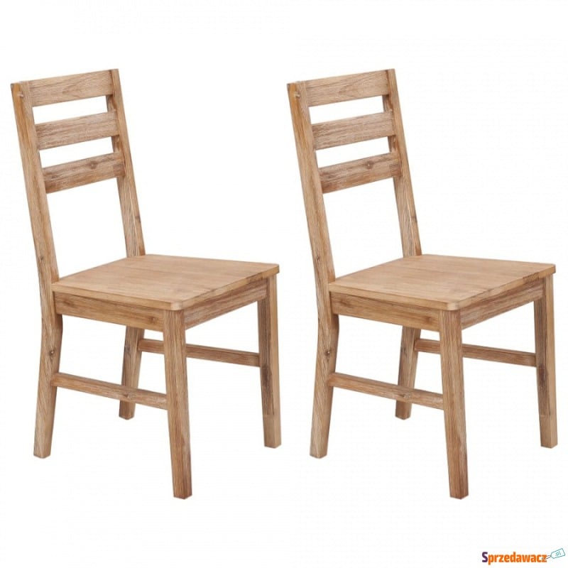 Krzesła do kuchni 2 szt. lite drewno akacjowe - Krzesła kuchenne - Rzeszów