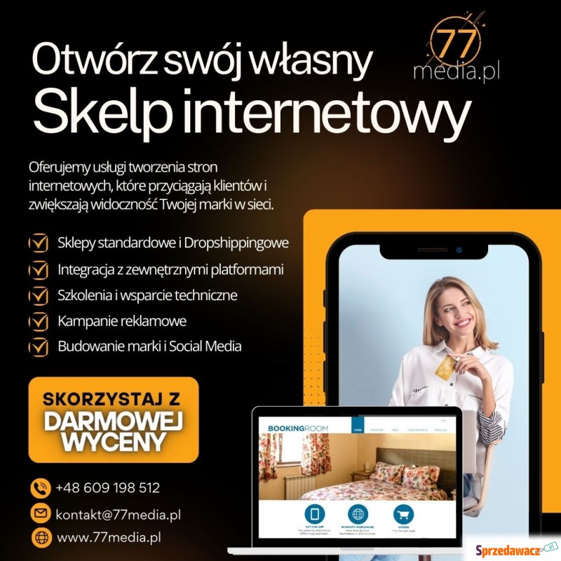 Sklepy internetowe - Szkolenia - Wsparcie tec... - Usługi graficzne, Internet - Wrocław