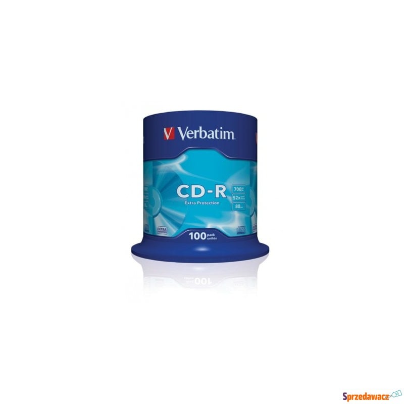 Verbatim CD-R 52x 700MB 100P CB DL Ex Prot 43411 - Pozostałe - Zabrze