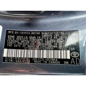 Toyota Corolla  Sedan/Limuzyna 2015,  1.8 benzyna - Na sprzedaż za 23 825 zł - Katowice - zdjęcie 11