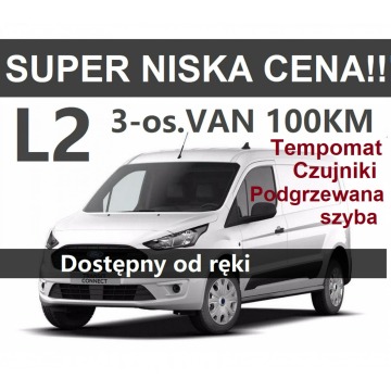 Ford Transit Connect - Trend VAN L2 100KM Tempomat Czujniki  3-os. Dostępny od ręki  1309zł