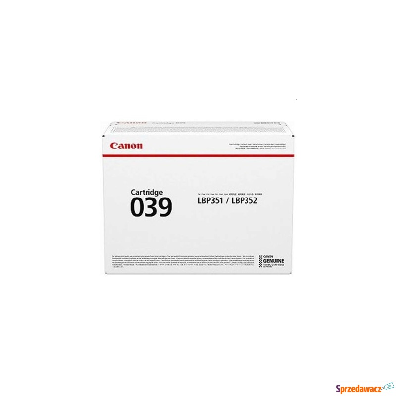 Toner Oryginalny Canon CRG-039 (0287C001) (Czarny)... - Tusze, tonery - Częstochowa