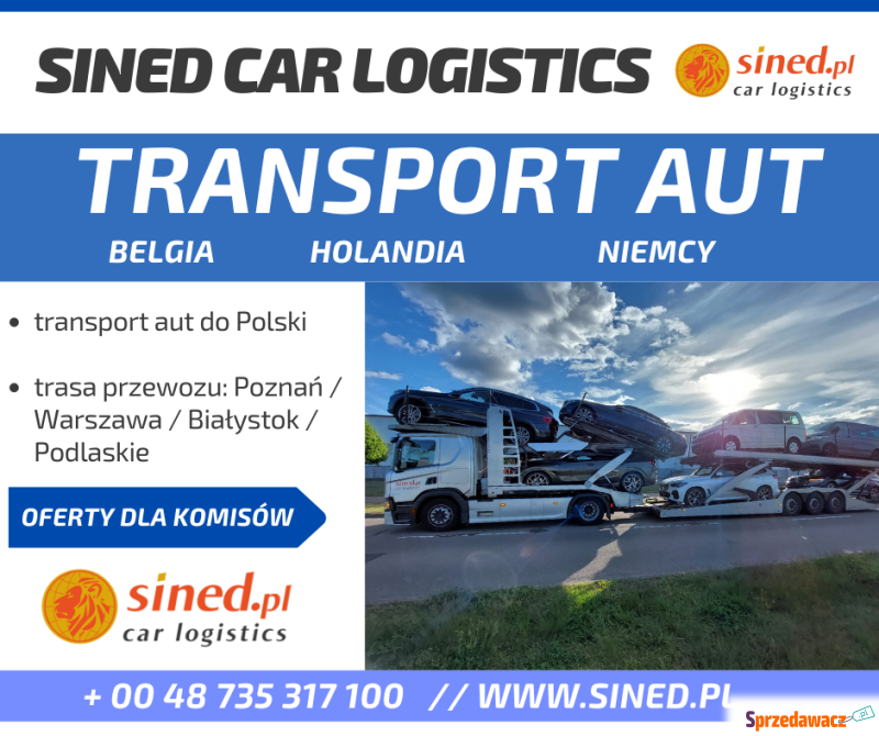 Transport samochodów lorą z Belgii / z Holandii... - Transport, spedycja - Białystok