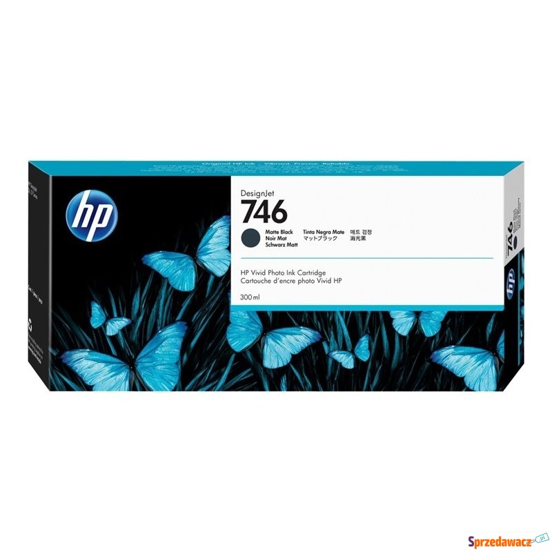 HP Atrament 746 300-ml Matte Black DesignJet Ink - Tusze, tonery - Korytowo