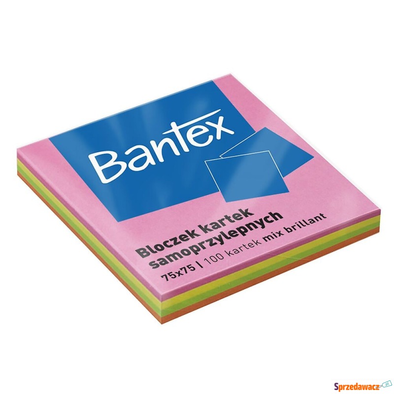 Notes samoprzylepny 75x75 100k mix kolor bantex - Karteczki i kostki - Chorzów