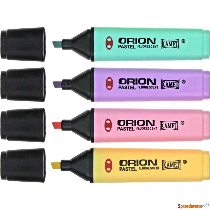 Zakreślacz 4 kolory pastelowe kamet orion - Cienkopisy i zakreślacze - Gliwice