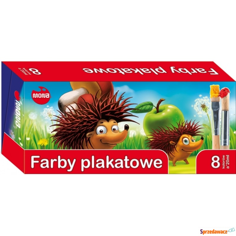 Farby plakatowe 8 kolorów 20ml mona - Artykuły papiernicze... - Włocławek