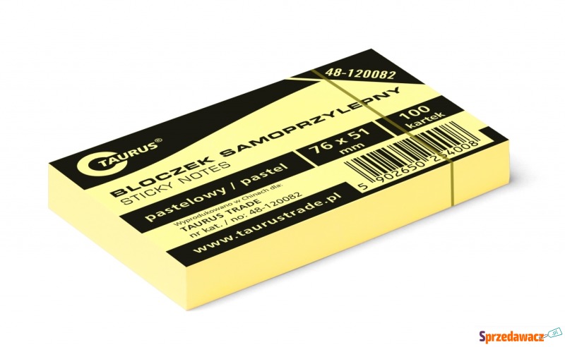Bloczek notes samoprzylepny 51x76mm 100k żółty - Karteczki i kostki - Chełm