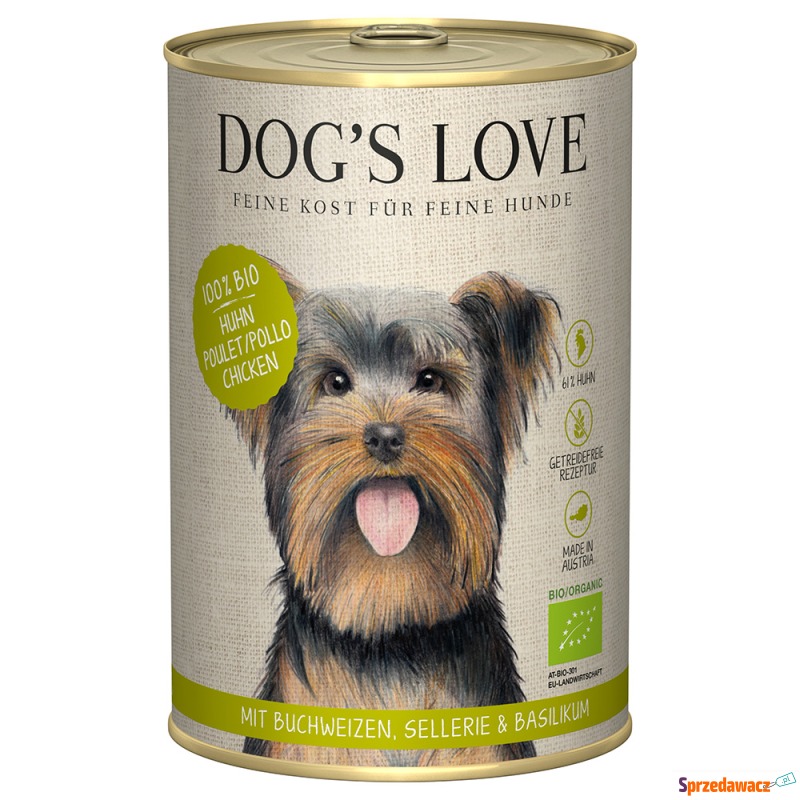 Dog´s Love Bio, 6 x 400 g - Biokurczak - Karmy dla psów - Bytom