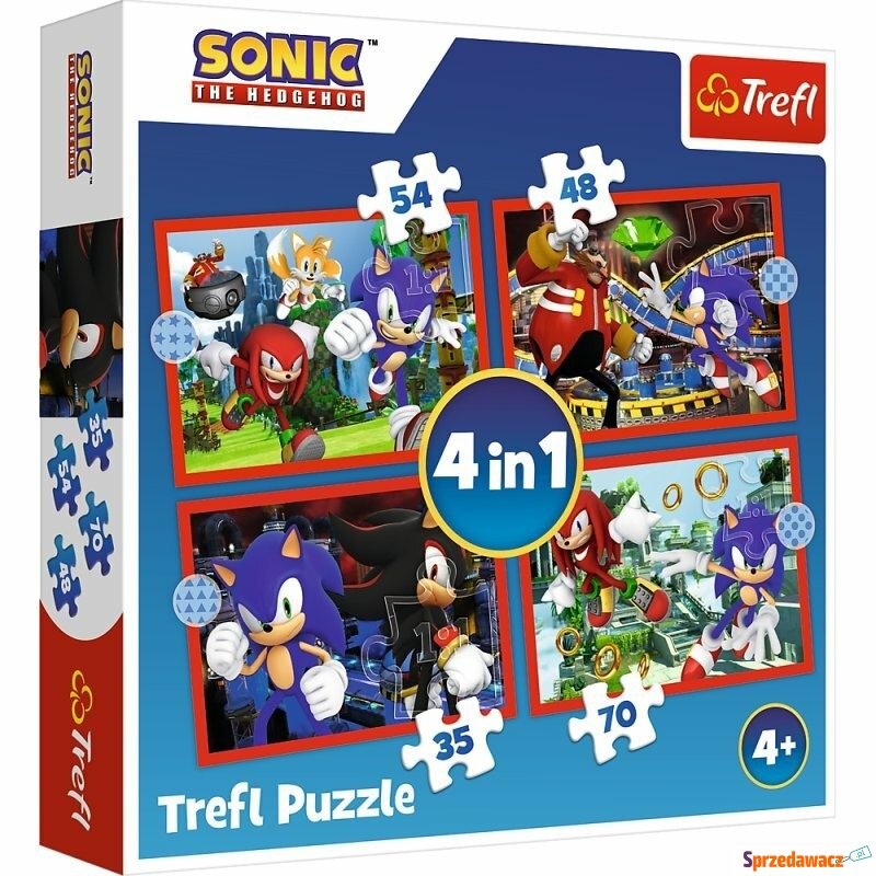 Puzzle Trefl Przygody Sonica 4w1 - Puzzle - Kędzierzyn-Koźle