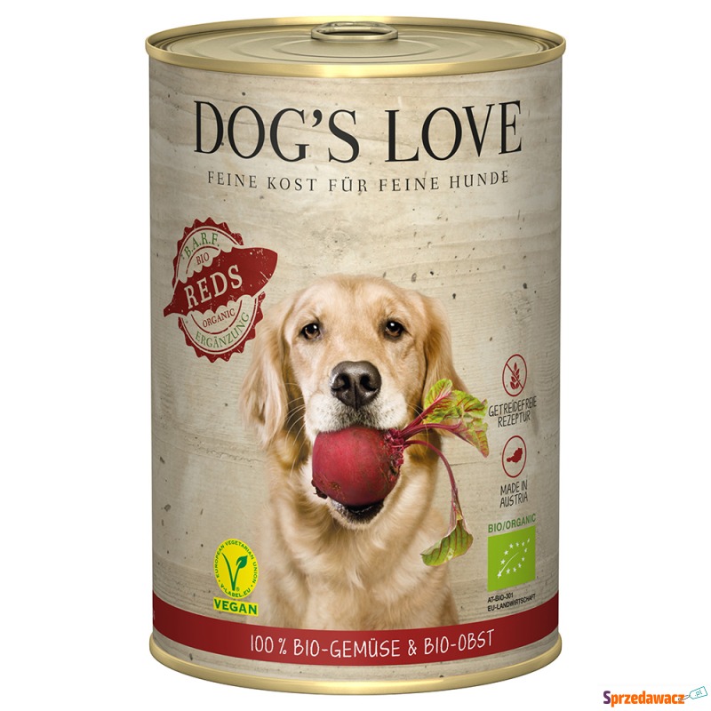 Dog´s Love Bio Vegan, 6 x 400 g - Reds - Karmy dla psów - Poznań