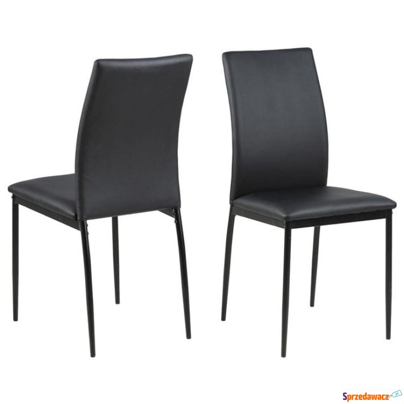 Krzesło Demina czarny, skóra ekologiczna Actona - Krzesła kuchenne - Kędzierzyn-Koźle