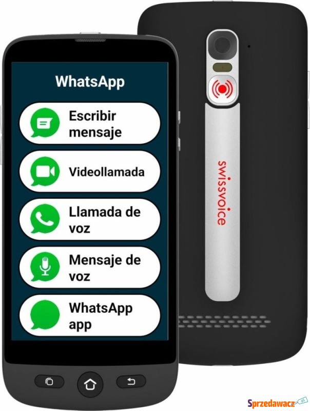 Smartfon Swissvoice S510-M 2/16GB Czarny (S77175561) - Telefony komórkowe - Rzeszów