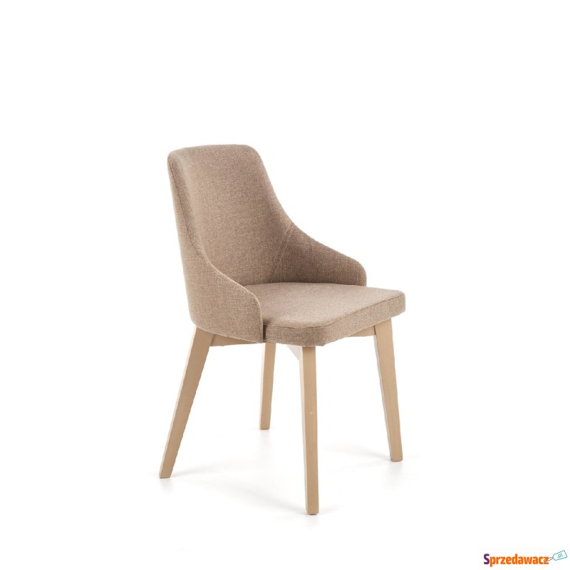 Beżowe krzesło tapicerowane TOLEDO dąb sonoma - Krzesła biurowe - Zielona Góra