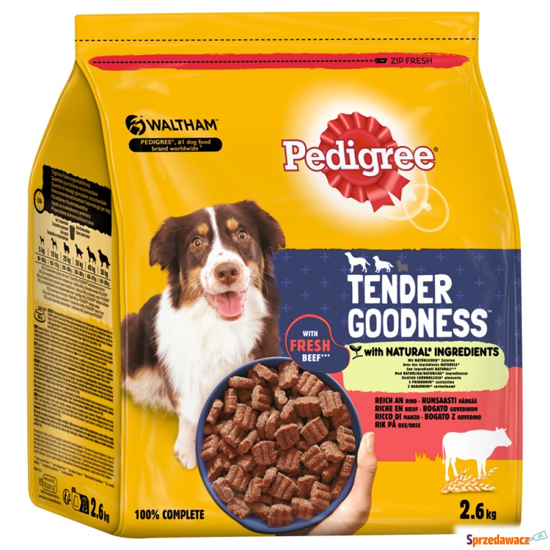 Pedigree Tender Goodness, wołowina - 3 x 2,6 kg - Karmy dla psów - Tarnobrzeg