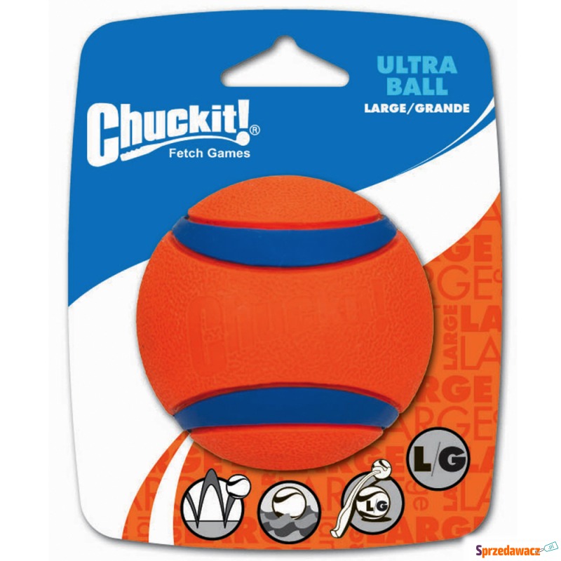 Chuckit! Ultra piłka dla psa - L, śr. 7,6 cm - Zabawki dla psów - Brodnica