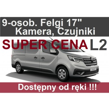 Renault Trafic - L2 150KM 2,0  Klima tył  Full Led DużyEkran Kamera Ciemne szyby 2218zł