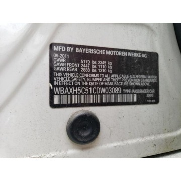 BMW Seria 5  Sedan/Limuzyna 2012,  2.0 benzyna, automat - Na sprzedaż za 7 933,50 zł - Katowice - zdjęcie 12