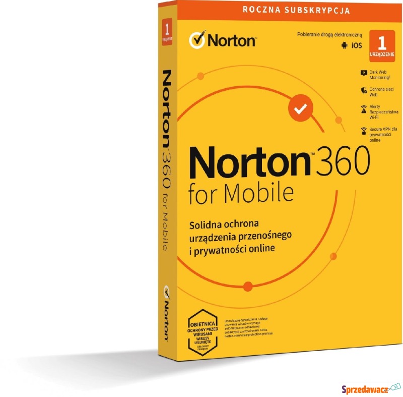 Norton 360 Mobile 1 - device - licencja na rok - Bezpieczeństwo - Kraków