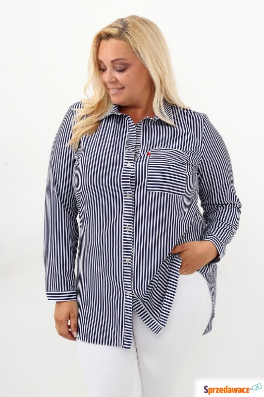 Elegancka koszula w paski PLUS SIZE XXL - Bluzki, koszule - Dąbrowa Górnicza