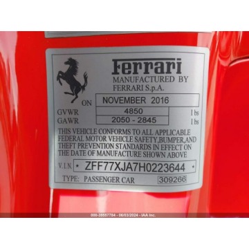 Ferrari California  Kabriolet 2017,  3.9 benzyna, automat - Na sprzedaż za 345 384 zł - Katowice - zdjęcie 12
