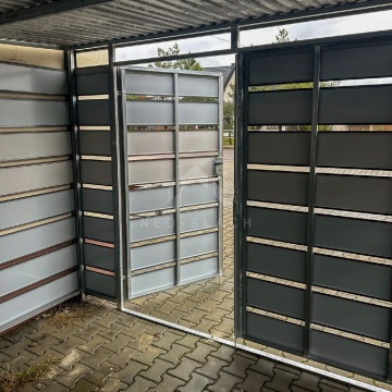 Wiata Śmietnikowa - Schowek 3x3m - Ciemny orzech... - Altany, domki, namioty - Chodzież - zdjęcie 4