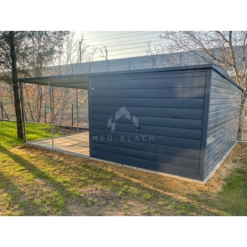 Garaż Blaszany 3x6m + Wiata - Brama Uchylna -... - Garaże i wiaty - Koszalin - zdjęcie 2