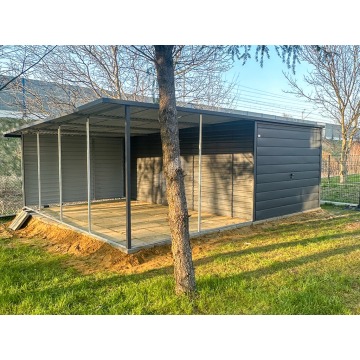 Garaż Blaszany 3x6m + Wiata - Brama Uchylna -... - Garaże i wiaty - Koszalin - zdjęcie 3