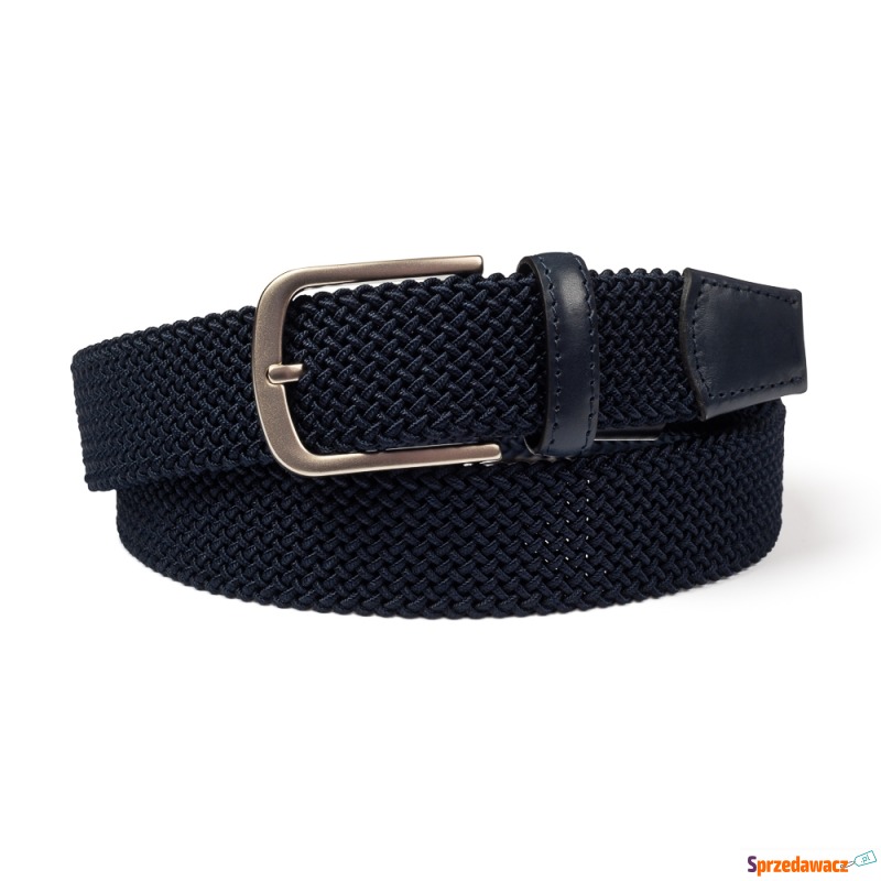 Pasek granatowy navy elastic casual  115 - Paski - Głogów