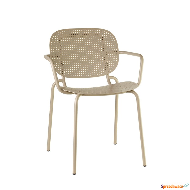 Krzesło Si-Si dots z podłokietnikami - szary - Krzesła kuchenne - Sopot
