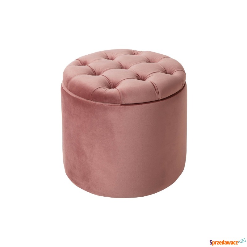 Pufa Modern Barock 50cm aksamit różowy Invicta - Sofy, fotele, komplety... - Gdańsk