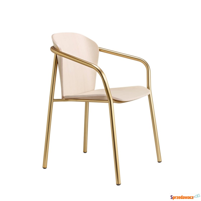 Krzesło Finn metal wood z podłokietnikiem - m... - Krzesła kuchenne - Chełm
