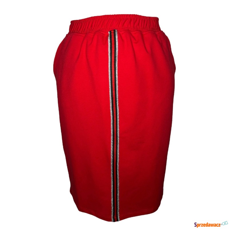 Czerwona dresowa spódnica Bea na gumce OSTATNIE... - Spódnice - Gdynia