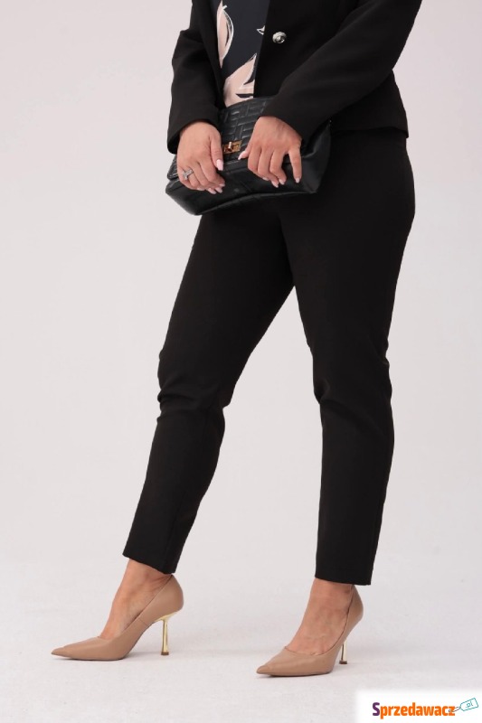 Eleganckie czarne biznesowe spodnie Amelia PLUS... - Spodnie damskie - Zamość