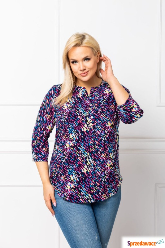 Wielokolorowa bluzka Ariana PLUS SIZE XXL - Bluzki, koszule - Szczecin