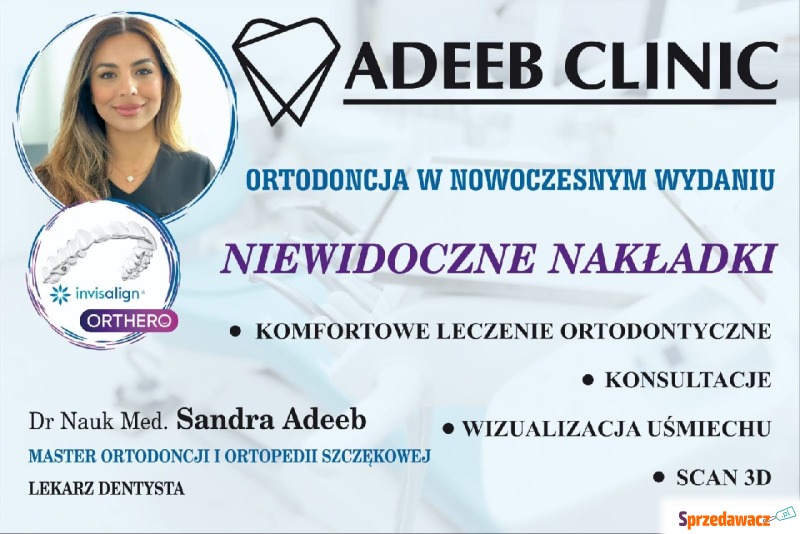 Nakładki przezroczyste Ortodoncja -Sandra Adeeb... - Pozostałe - Dąbrowa Górnicza