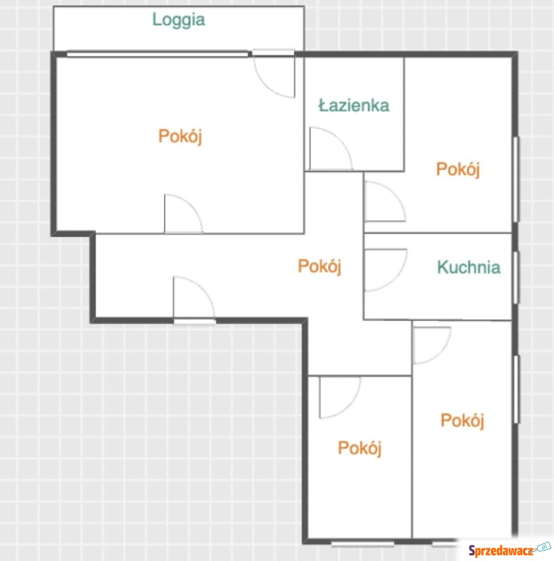 Mieszkanie  4 pokojowe Szczecin - Gumieńce,   86 m2, 4 piętro - Sprzedam