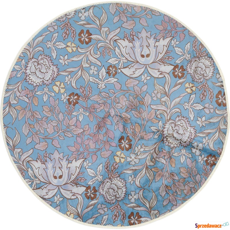 Dywan Ophelia okrągły 90 cm ciemnoniebieski - Dywany, chodniki - Mysłowice