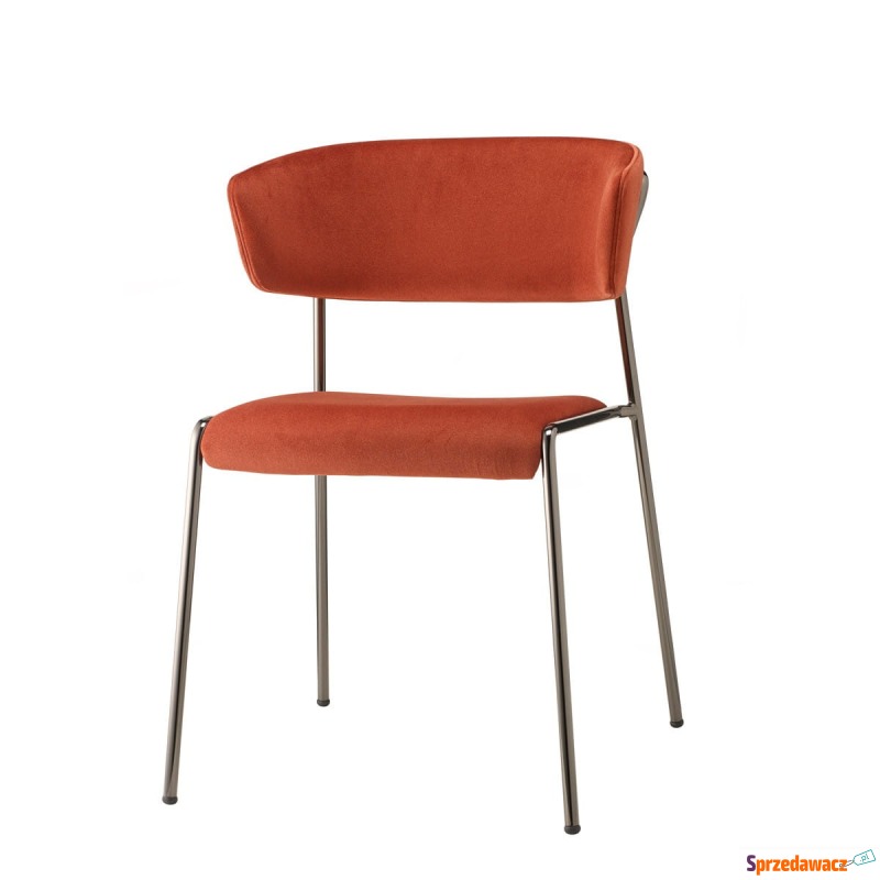 Krzesło Lisa z podłokietnikami - rama terracotta - Krzesła kuchenne - Legnica