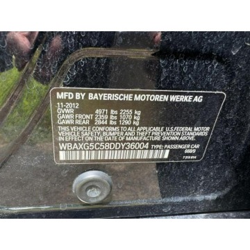 BMW Seria 5  Sedan/Limuzyna 2013,  2.0 benzyna, automat - Na sprzedaż za 14 465 zł - Katowice - zdjęcie 10