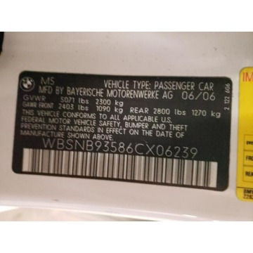 BMW M5  Sedan/Limuzyna 2006,  5.0 benzyna, automat - Na sprzedaż za 37 410 zł - Katowice - zdjęcie 12
