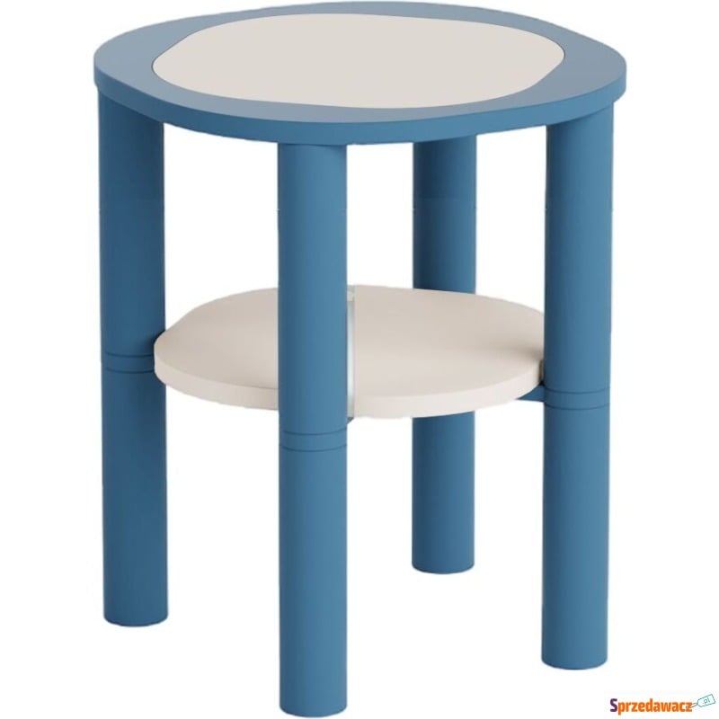 Stolik Mosai S kremowy nogi niebieskie - Stoły, stoliki, ławy - Gdańsk
