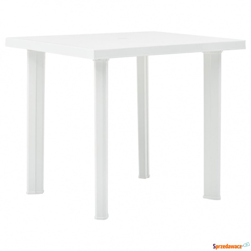 Stół ogrodowy, biały, 80 x 75 x 72 cm, plastikowy - Stoły, ławy, stoliki - Elbląg
