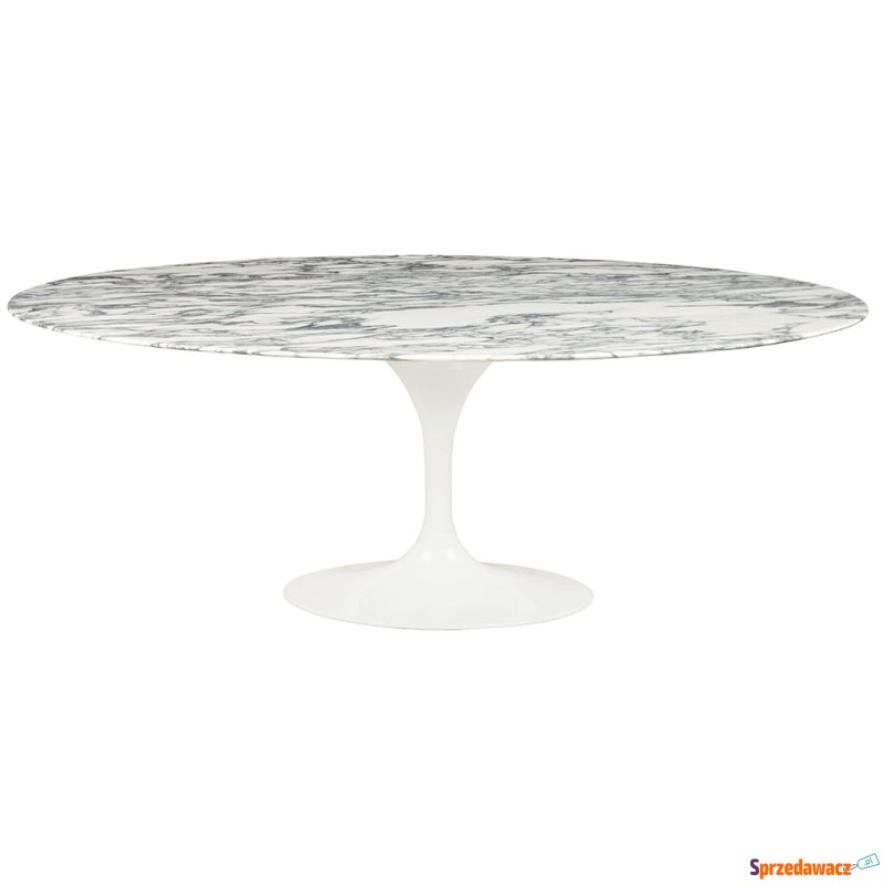 Stół owalny Tulip Ellipse Marble Arabescato - Stoły kuchenne - Jaworzno